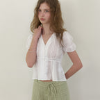 RE_L [2nd] Feria cotton v blouse (white)