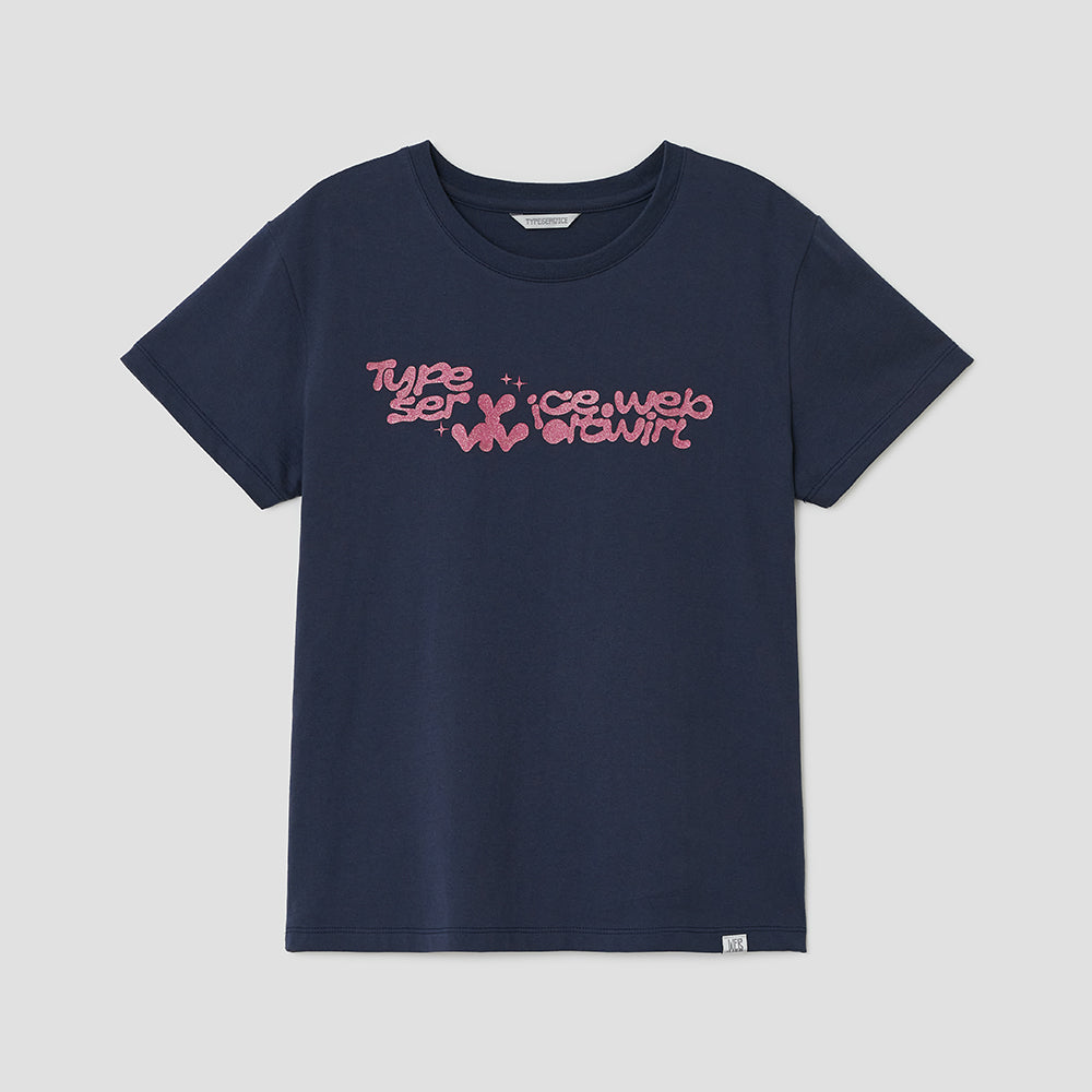 typeservice Vivid Twirl Glitter Top [Navy]