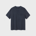 BELIER Narrow Striped Short Sleeve T-Shirt – Dying Navy