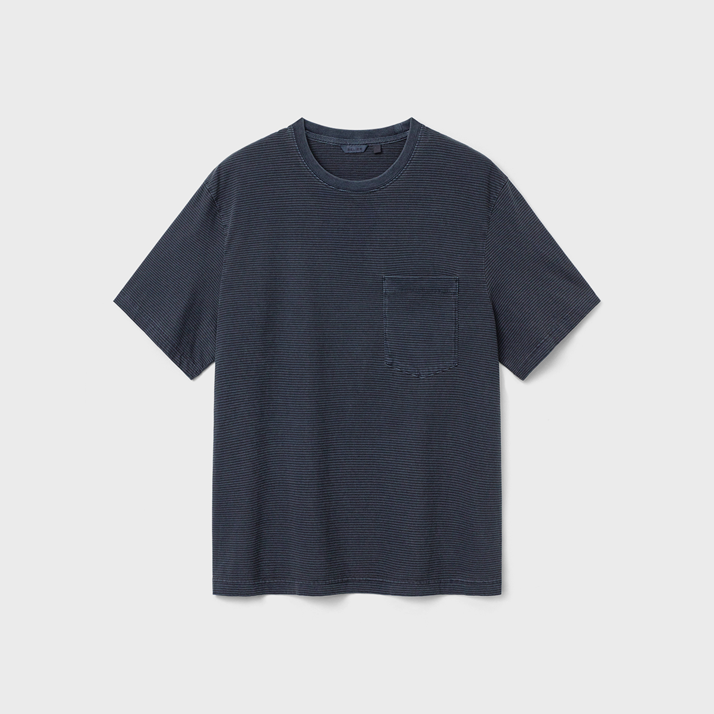 BELIER Narrow Striped Short Sleeve T-Shirt – Dying Navy
