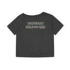 ORDINARY HOLIDAY ONE SHOULDER LOGO T-SHIRT [CHARCOAL]