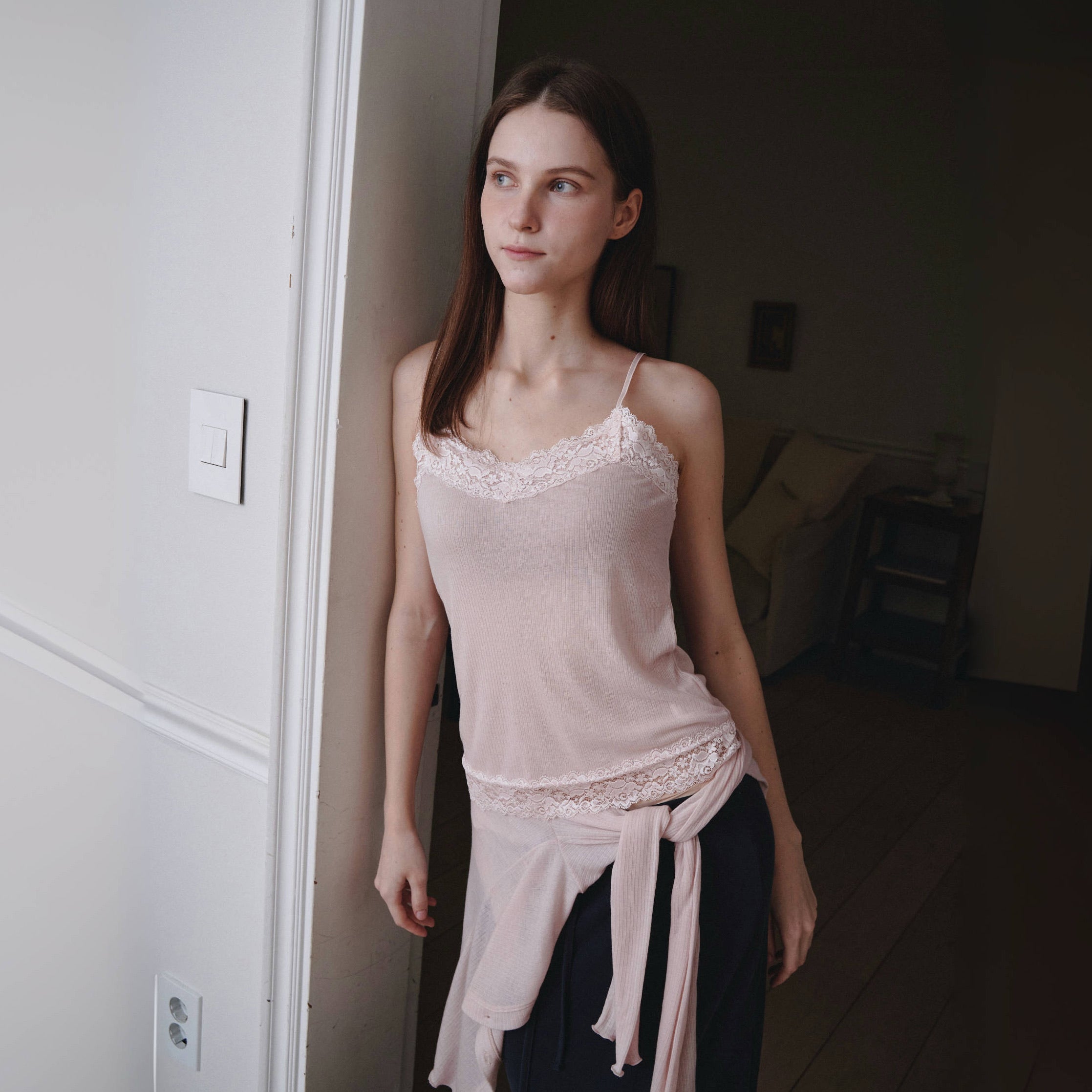 A LOT Sue lace sleeveless_Pink