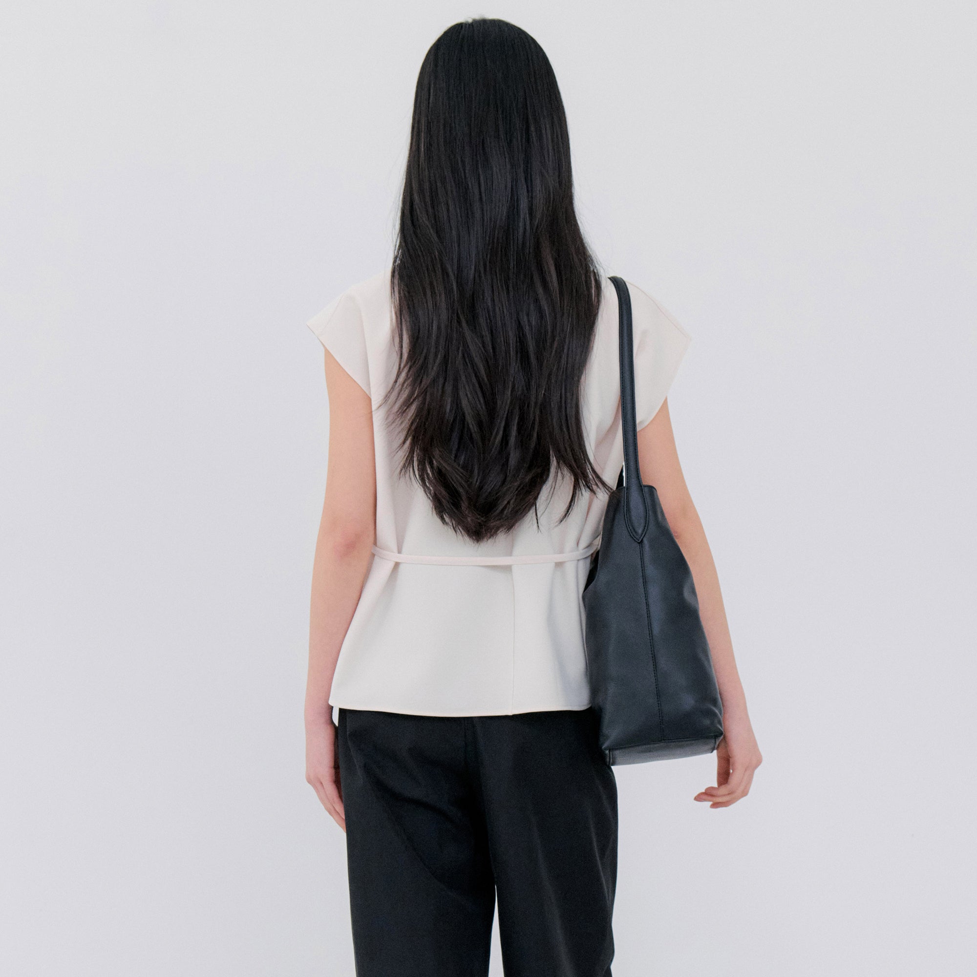 NOTIA DRAPE DOLMAN BLOUSE - LIGHT BEIGE