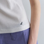 OVERDUE FLAIR SNAP SHOULDER T-SHIRT_WHITE