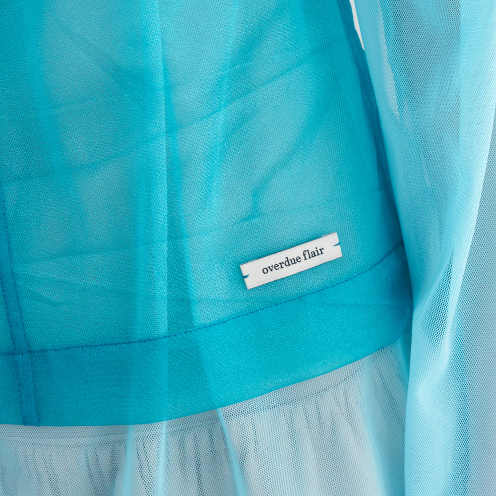 OVERDUE FLAIR MESH CORSET SLEEVELESS_TEAL BLUE