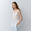 HANE Tiered striped sleeveless_Soft Milk