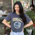 OLIVE DES OLIVE [Ryeong-eun PICK] Sundays semi-crop short sleeve t-shirt OW6ME5520
