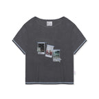 RuNaKiHu WXT089 Tsuzuri One Shoulder T-Shirt (CHARCOAL)