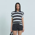 GROVE 26SS CARELL STRIPE PIQUE SHIRT (NAVY)