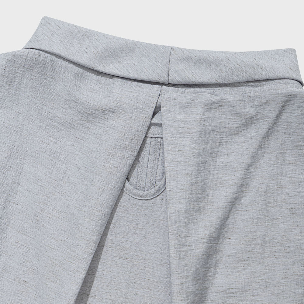 uglyshadow HIGH-NECK FRILL SLEEVELESS(LIGHT GREY)