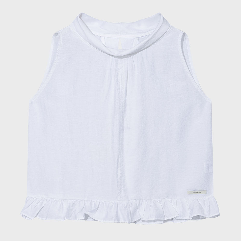 uglyshadow HIGH-NECK FRILL SLEEVELESS(IVORY)