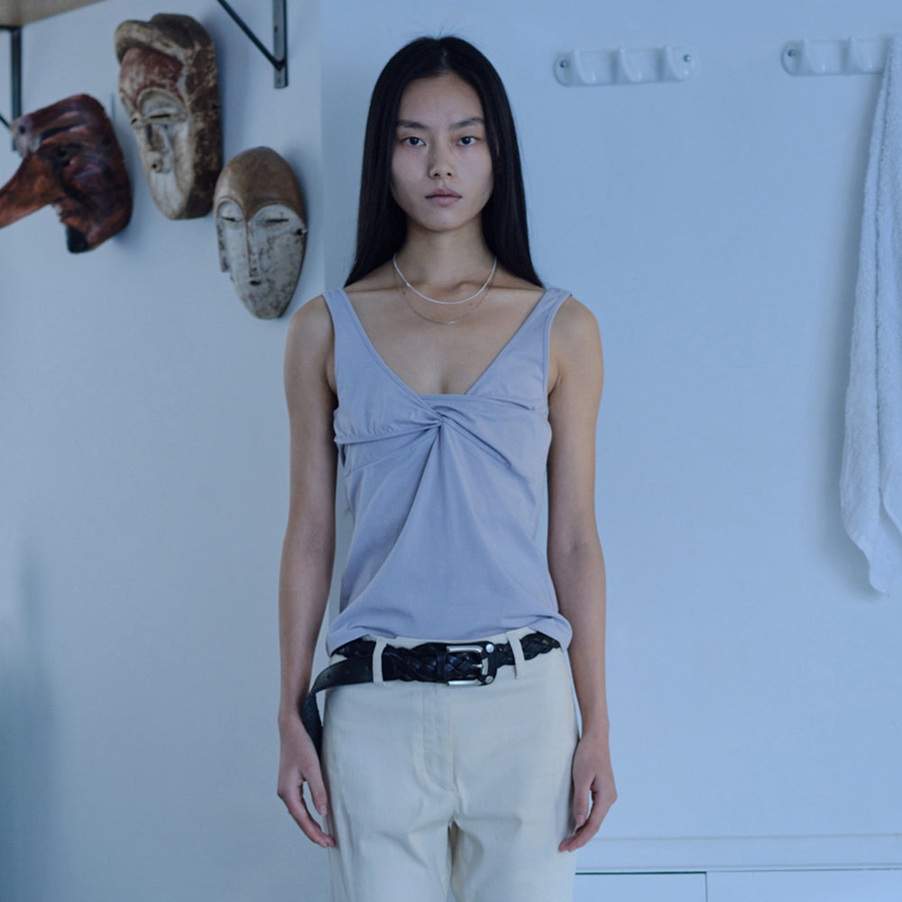 VERSO Twist Slit Sleeveless Top