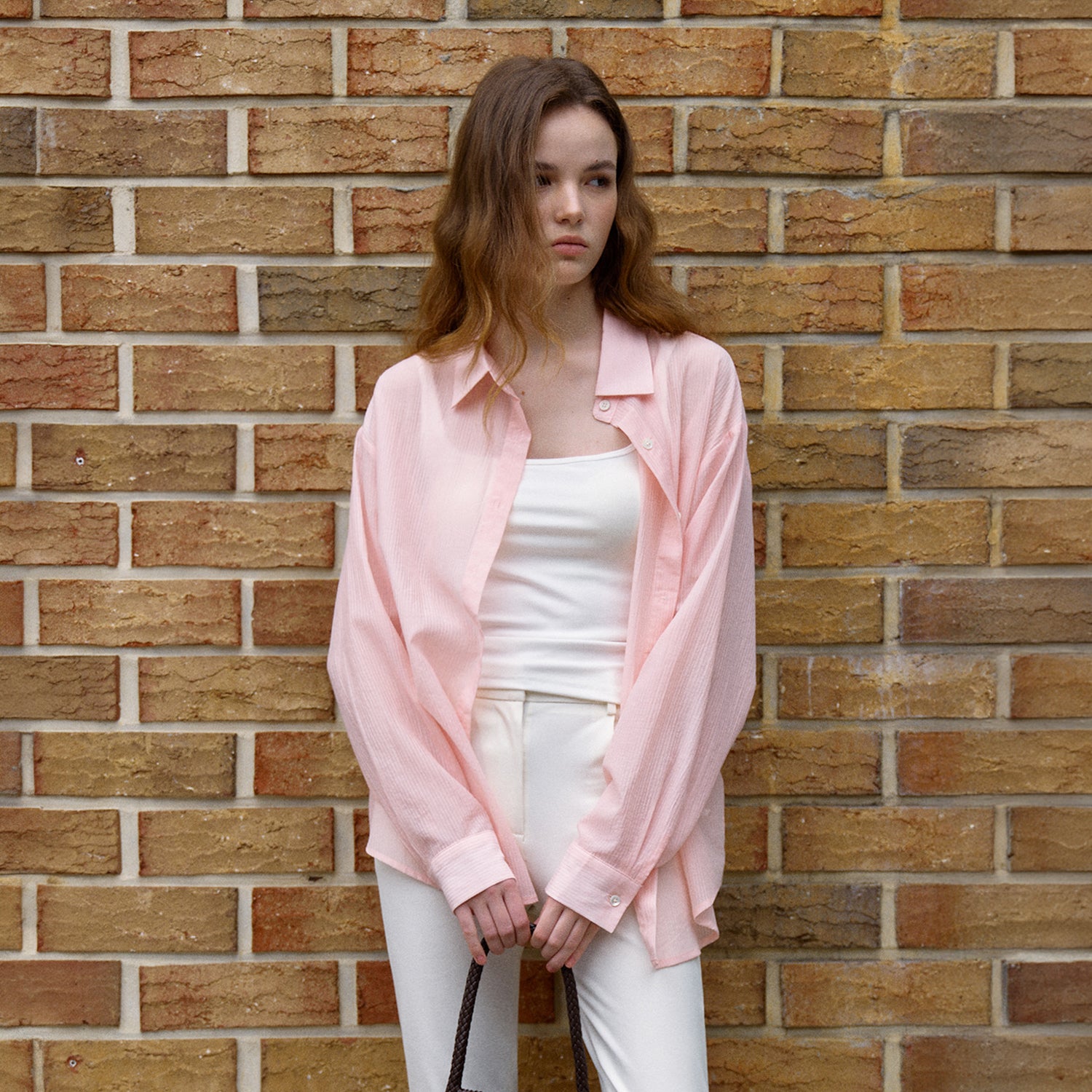 HANE Tencel Striped Sheer Shirt 3Color