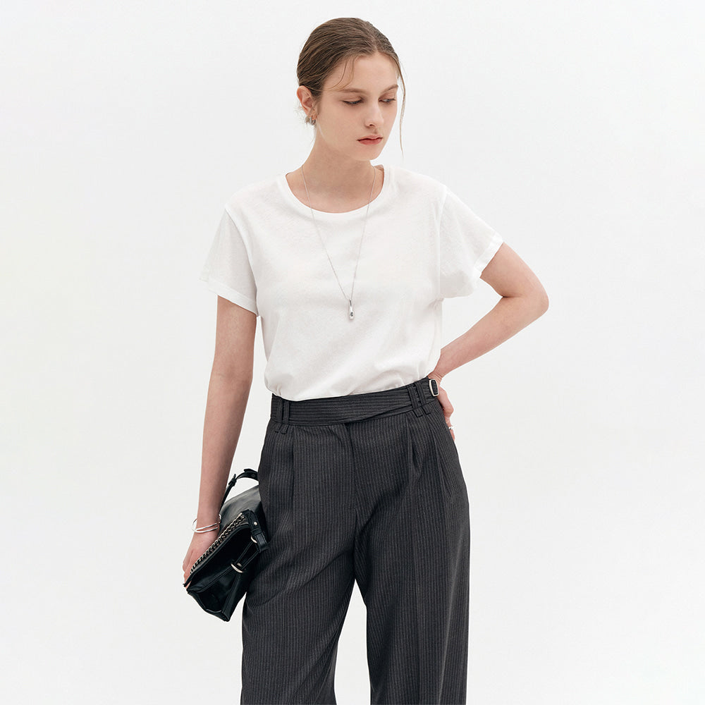 LOOKAST Mona Cotton Basic T-shirt / MONA COTTON BASIC T-SHIRT_5colors