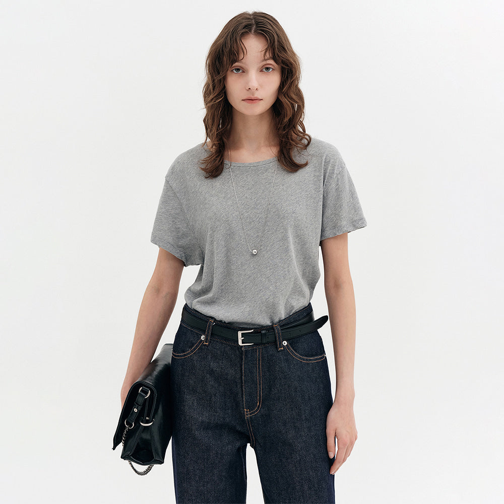 LOOKAST Mona Cotton Basic T-shirt / MONA COTTON BASIC T-SHIRT_5colors