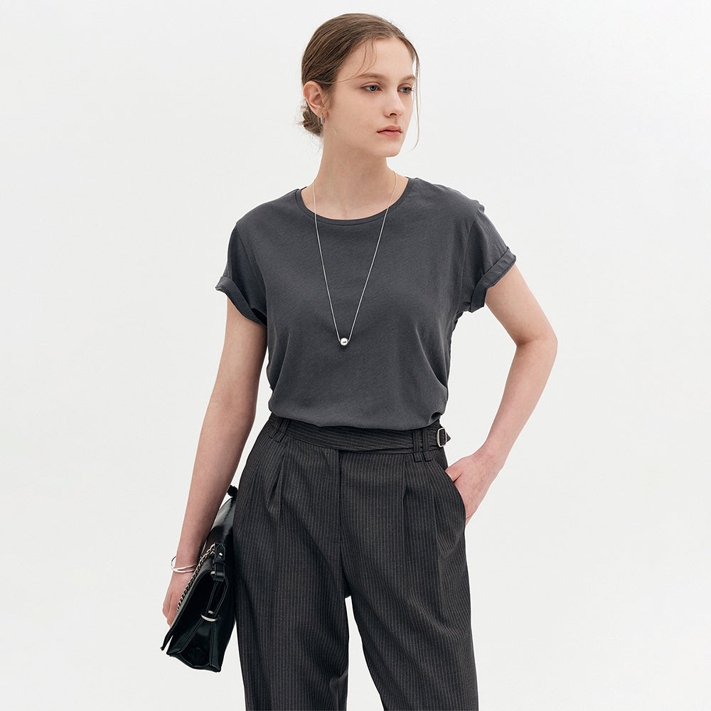 LOOKAST Mona Cotton Basic T-shirt / MONA COTTON BASIC T-SHIRT_5colors