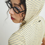 PLZPROJECT SHORT SLEEVE HOODED T-SHIRT, BUTTER