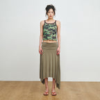 PLZPROJECT CAMO SLEEVELESS TOP