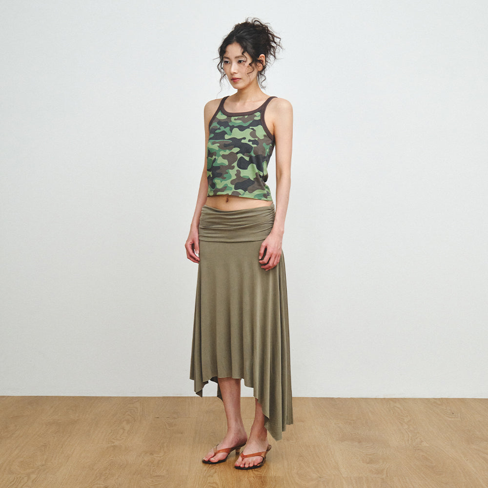 PLZPROJECT CAMO SLEEVELESS TOP