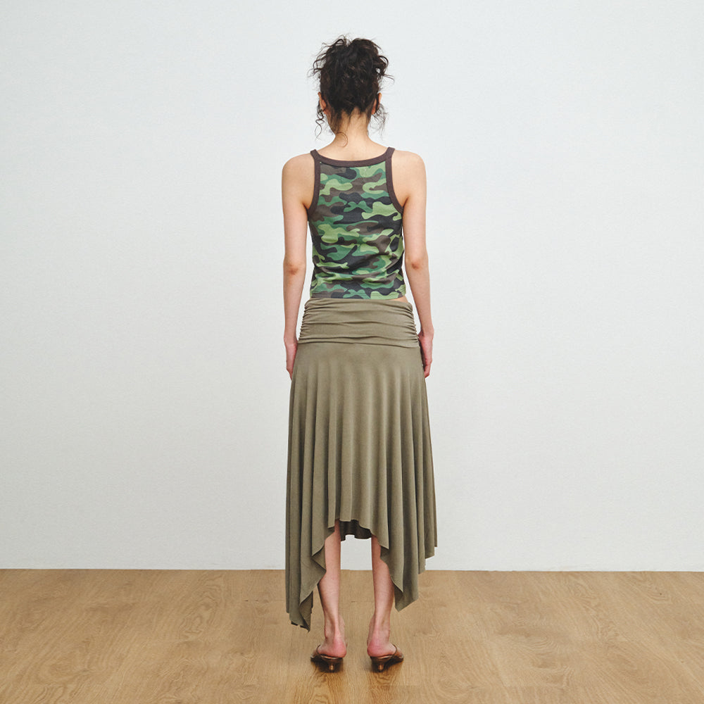 PLZPROJECT CAMO SLEEVELESS TOP