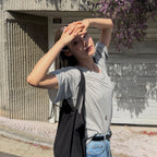 Siyazu [Sobin PICK] SITP5287 U-Neck Relaxed Short Sleeve T-Shirt_Melange gray