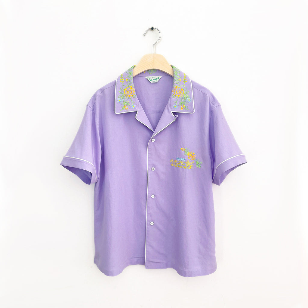 BIG HUG CLUB SUMMER ROSE SHIRT- lilac