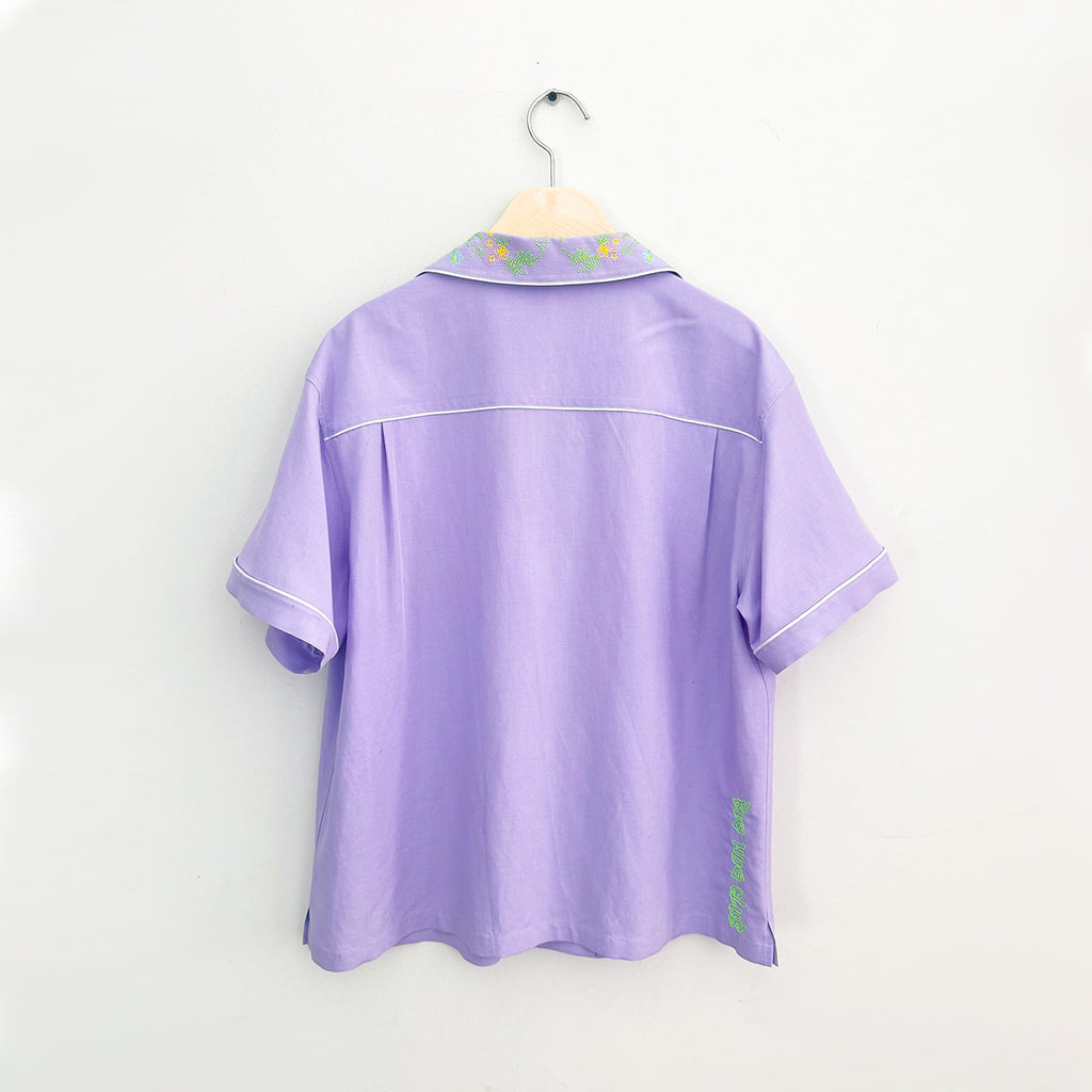 BIG HUG CLUB SUMMER ROSE SHIRT- lilac