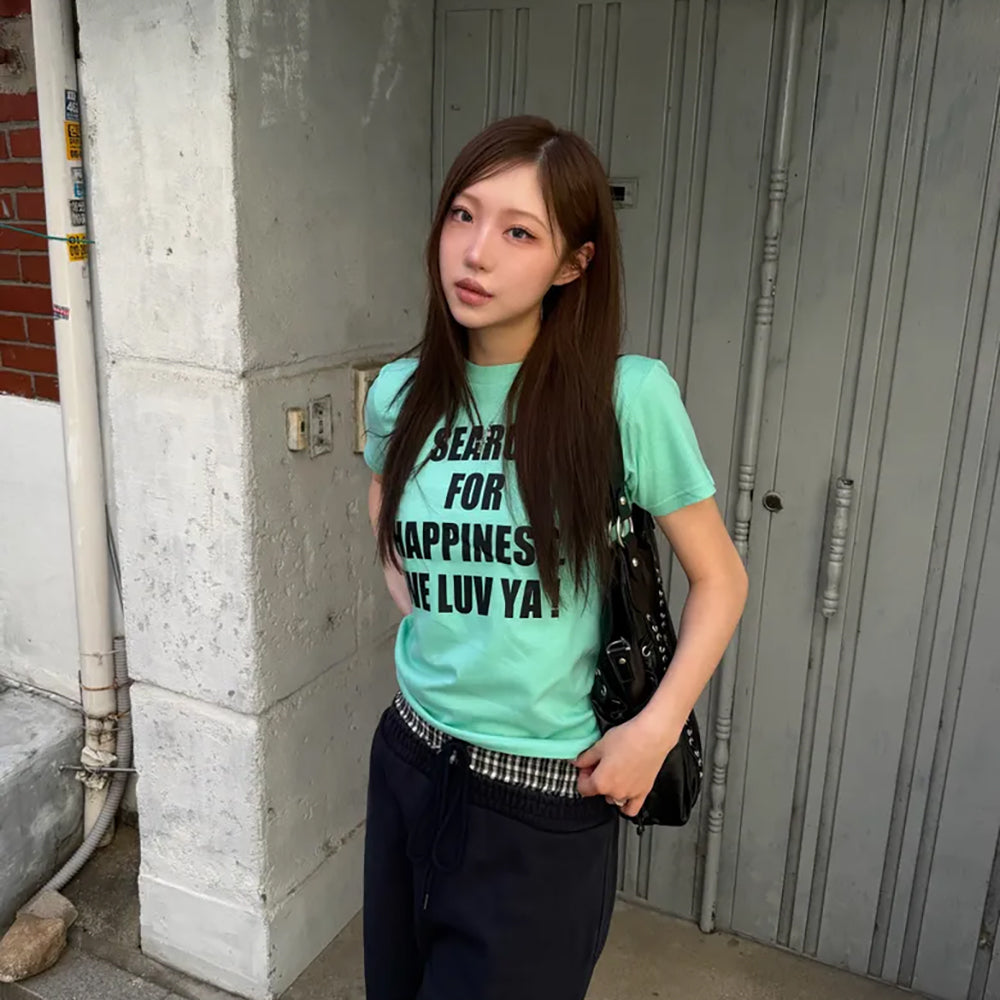 mydeepbluememories (w)WE NEED LUV CROP TEE_5 Colors
