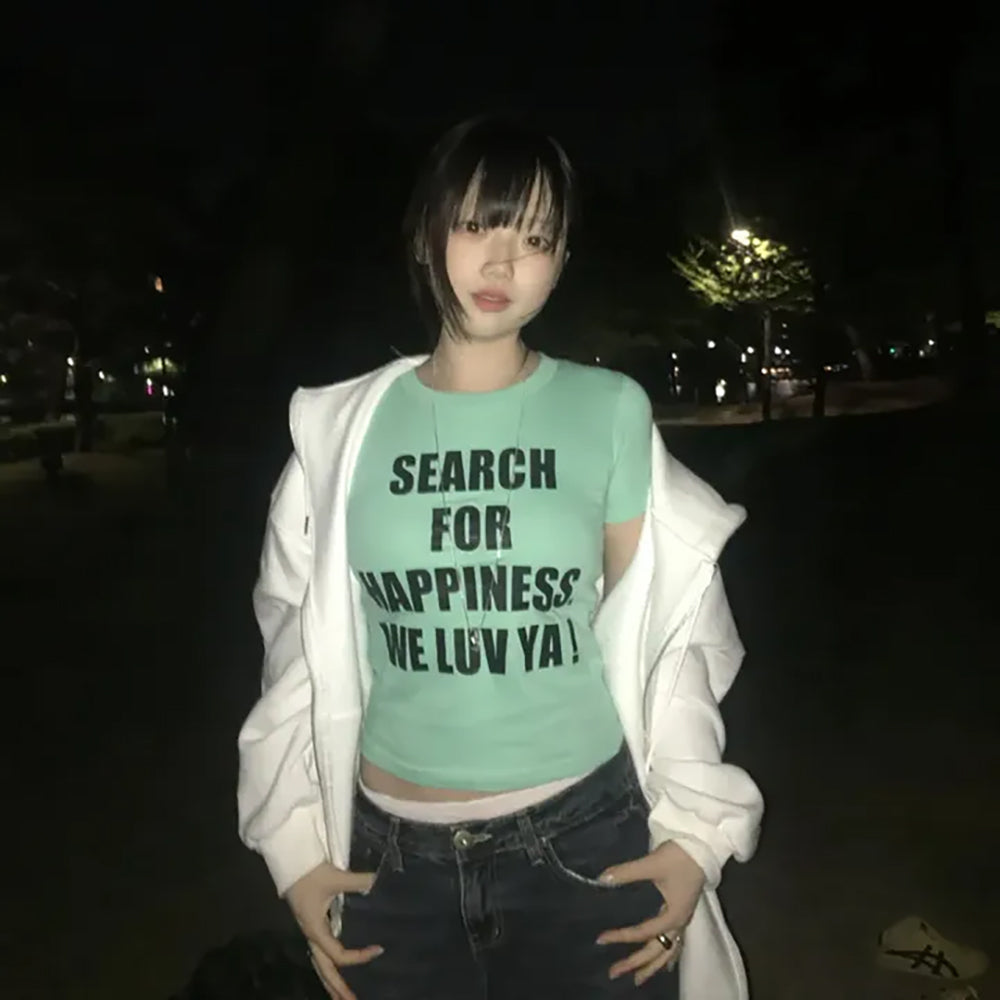 mydeepbluememories (w)WE NEED LUV CROP TEE_5 Colors