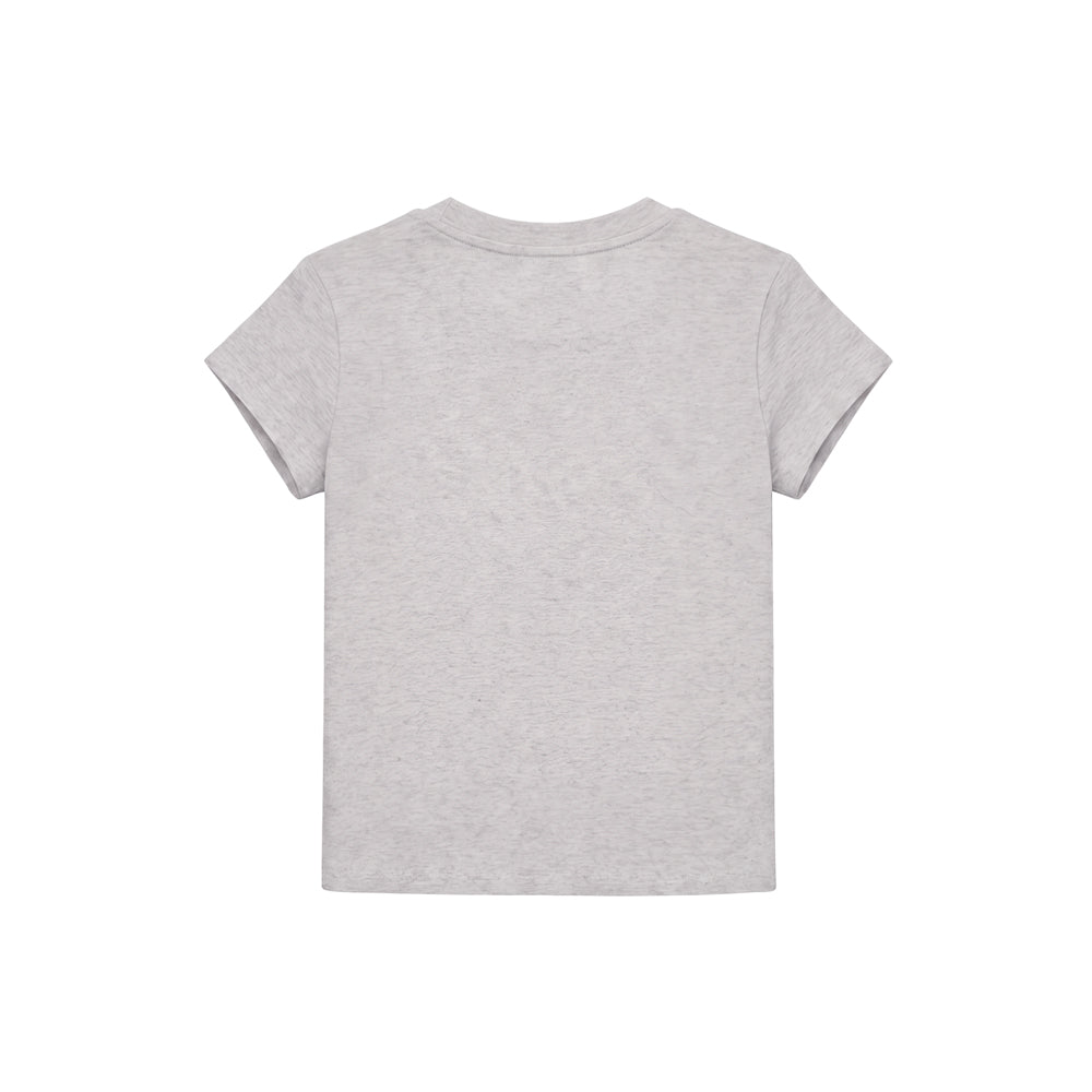 BLACKPURPLE Glitter Flow Short Sleeve Tee_Melange Glitter Flow Tee_Melange