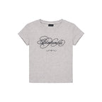 BLACKPURPLE Glitter Flow Short Sleeve Tee_Melange Glitter Flow Tee_Melange