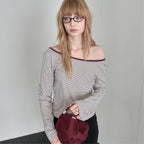 FOREU [29CM Exclusive] Summer Boat Neck T-Shirt (Wine)