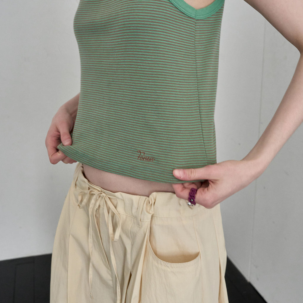 FOREU [29CM Exclusive] (1st) Cotton Stripe Sleeveless (Mint)