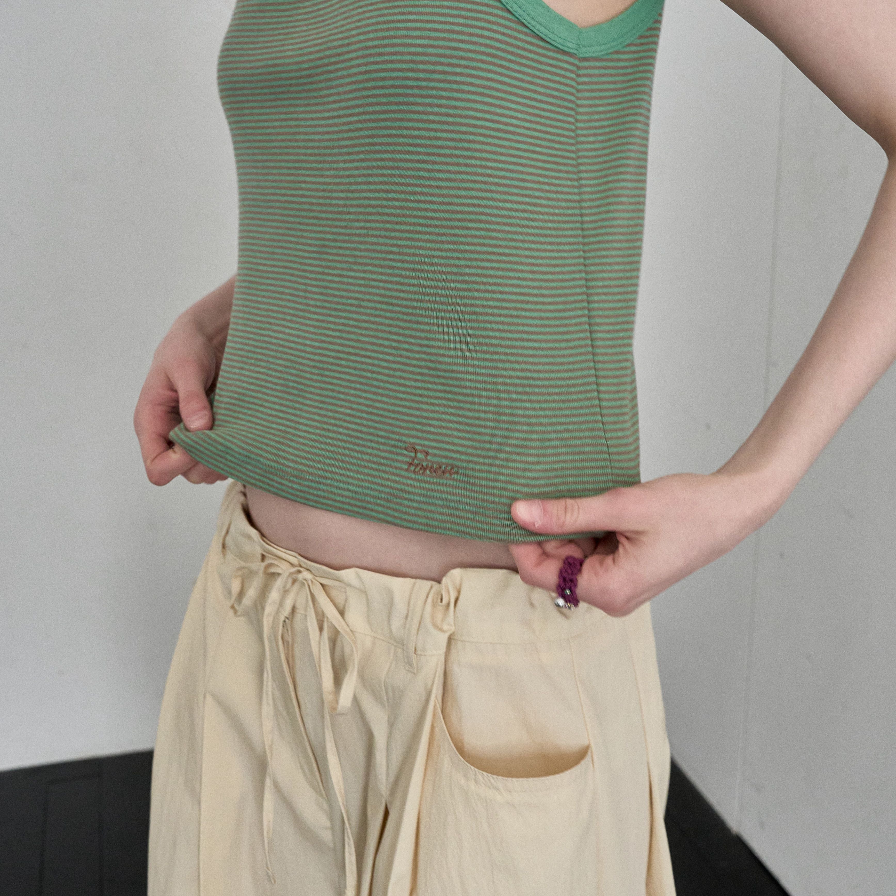 FOREU [29CM Exclusive] (1st) Cotton Stripe Sleeveless (Mint)