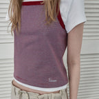 FOREU [29CM Exclusive] (1st) Cotton Stripe Sleeveless (Burgundy)