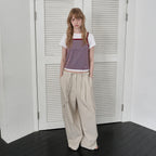 FOREU [29CM Exclusive] (1st) Cotton Stripe Sleeveless (Burgundy)