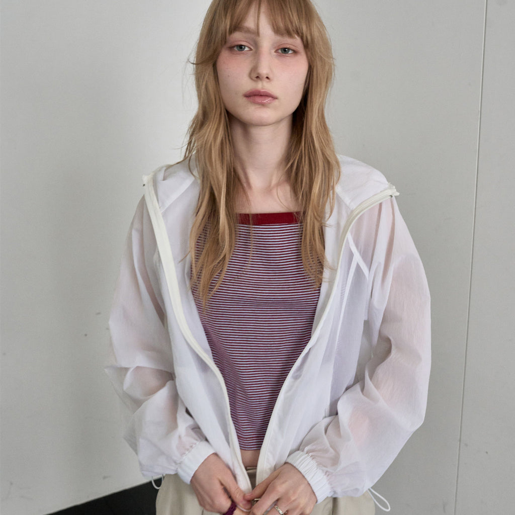 FOREU [29CM Exclusive] (1st) Cotton Stripe Sleeveless (Burgundy)
