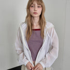 FOREU [29CM Exclusive] (1st) Cotton Stripe Sleeveless (Burgundy)
