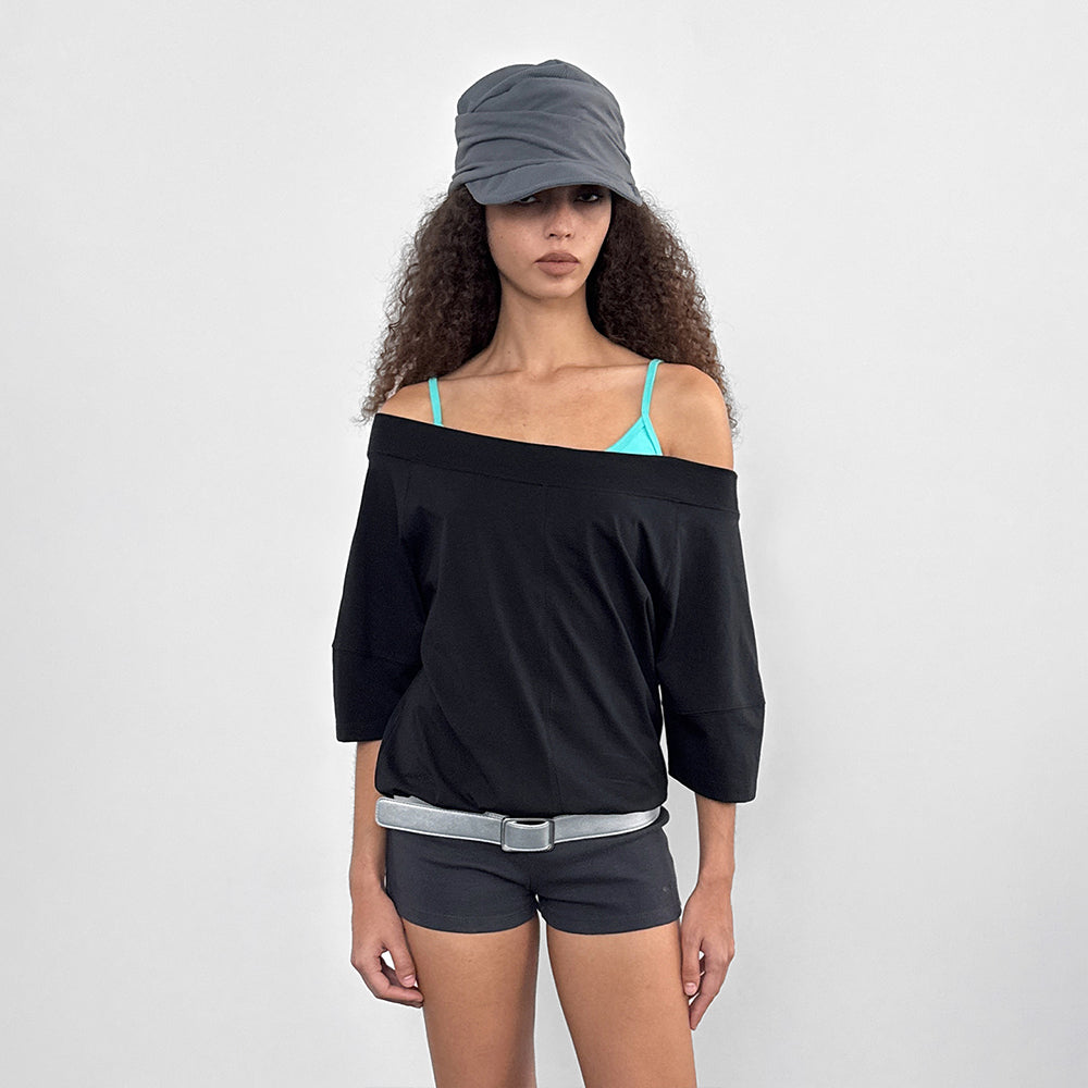 SANDRIC Multi-Neck Tee_Black