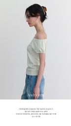 ANDNEEDS Lucy cap sleeve tee (lime)