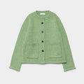 SHORT SENTENCE (concierge) (W) CHUNKY KNIT CREWNECK CARDIGAN (SAGE)