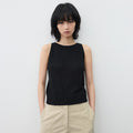 SUARE WOMEN (Women)Linen Crop Sleeveless Knit Black