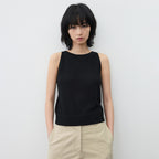SUARE WOMEN (Women)Linen Crop Sleeveless Knit Black