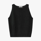 SUARE WOMEN (Women)Linen Crop Sleeveless Knit Black
