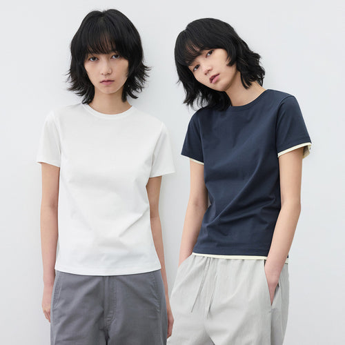 SUARE WOMEN (Women)Basic Silket Half Sleeve - 5 COLOR