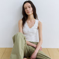 portofcall delphine lace v-neck top_white