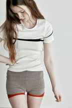LE17SEPTEMBRE BACK SLIT SLEEVELESS TOP [IVORY]