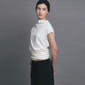 LENUÉE [7th Order] Celine Twist Jersey Blouse (Cream)