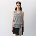 INSILENCE WOMEN Layered strap sleeveless GRAY
