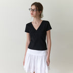 RE_L Sia v lace half t-shirt (black)